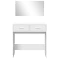 Miniatyrbild 4 av 11: vidaXL Sminkbord med spegel vit 80x39x80 cm