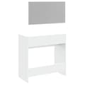 Miniatyrbild 6 av 11: vidaXL Sminkbord med spegel vit 80x39x80 cm
