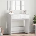 Miniatyrbild 11 av 11: vidaXL Sminkbord med spegel vit 80x39x80 cm