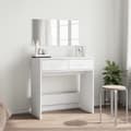 Miniatyrbild 2 av 11: vidaXL Sminkbord med spegel vit 80x39x80 cm