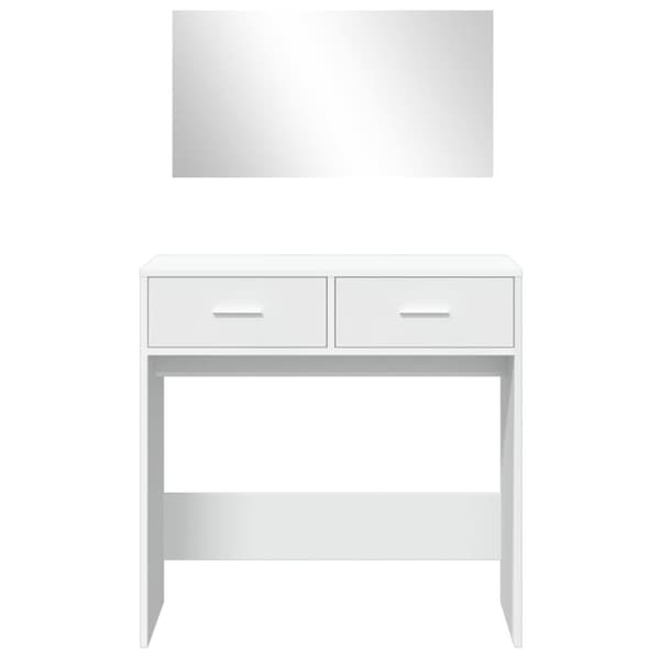 vidaXL makeupbord med spejl 80x39x80 cm hvid