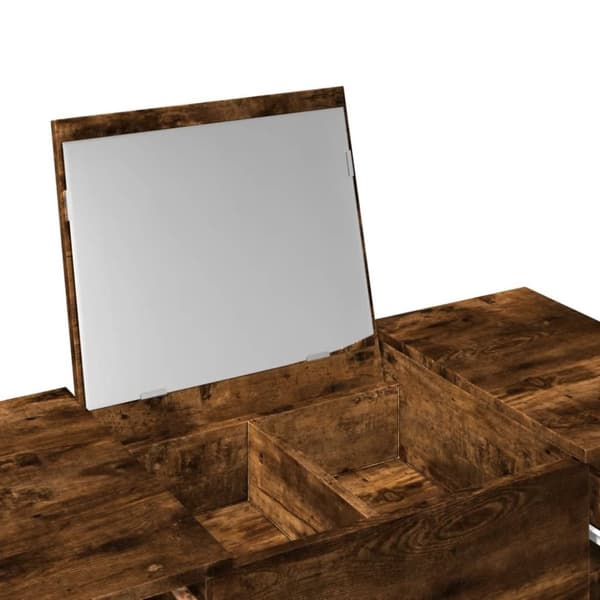 vidaXL Peilipöytä savutammi 100x45x76 cm