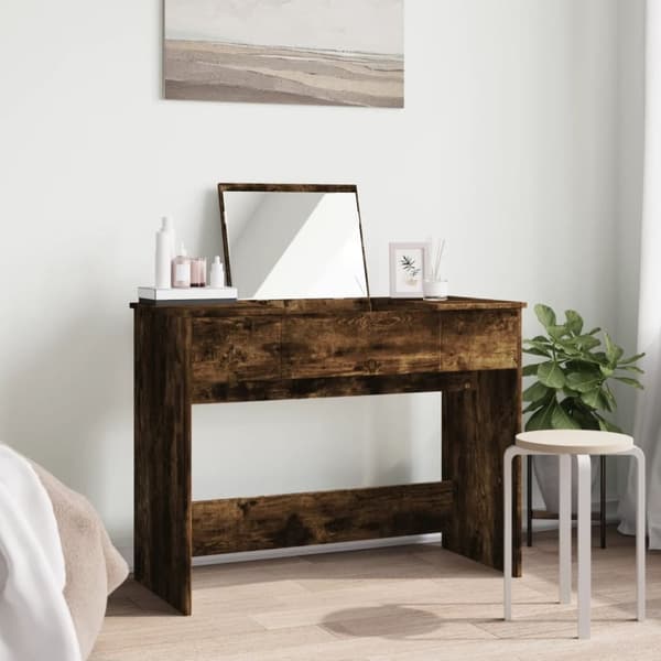 vidaXL Peilipöytä savutammi 100x45x76 cm