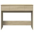 Miniatyrbild 4 av 11: vidaXL Sminkbord med spegel sonoma-ek 100x45x76 cm