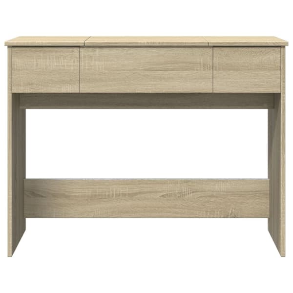 vidaXL Sminkbord med spegel sonoma-ek 100x45x76 cm