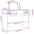 Miniatyrbild 9 av 11: vidaXL Sminkbord med spegel sonoma-ek 100x45x76 cm