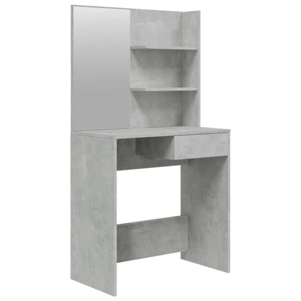vidaXL makeupbord med spejl 74,5x40x141 cm betongrå -  Sminkebord