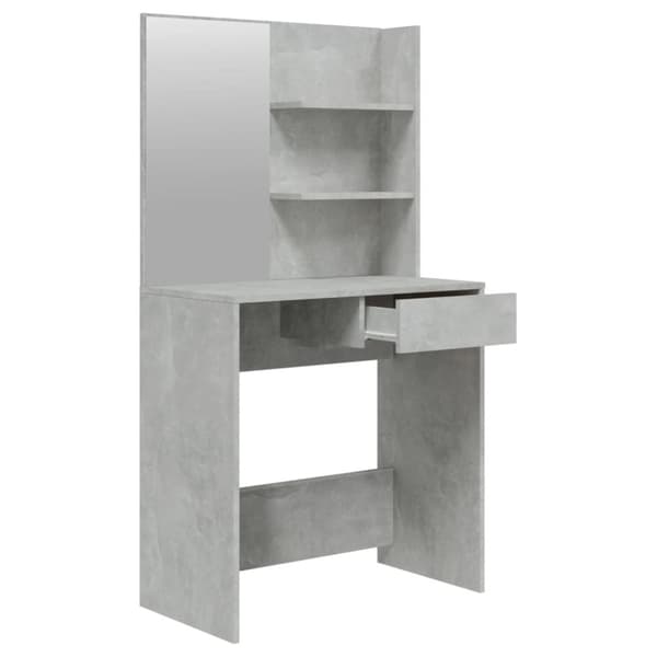 vidaXL makeupbord med spejl 74,5x40x141 cm betongrå -  Sminkebord