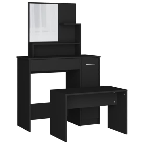 vidaXL Sminkbord svart 86,5x35x136 cm -  Toalettbord
