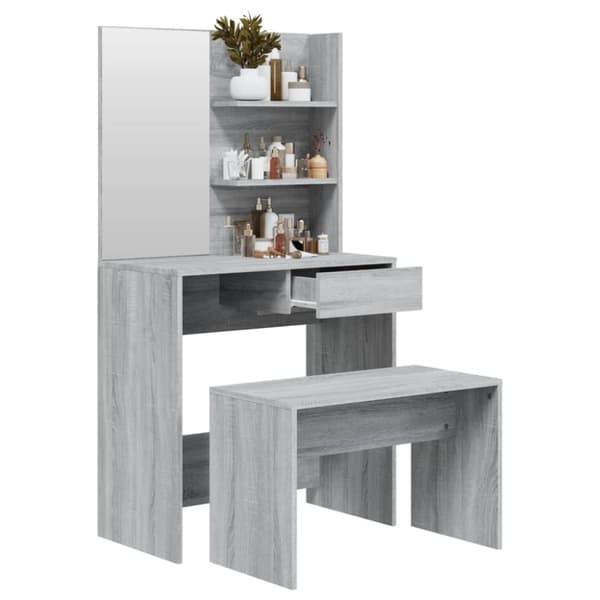 vidaXL konsolbordsæt 74,5x40x141 cm grå sonoma-eg - Sminkebord