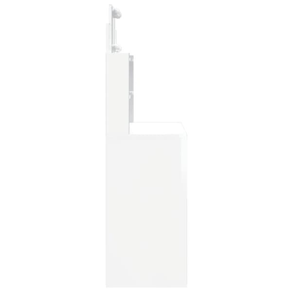 vidaXL Peilipöytä LED-valoilla korkeakiilto valkoinen 96x40x142 cm -  Makuuhuoneen kampauspöydät