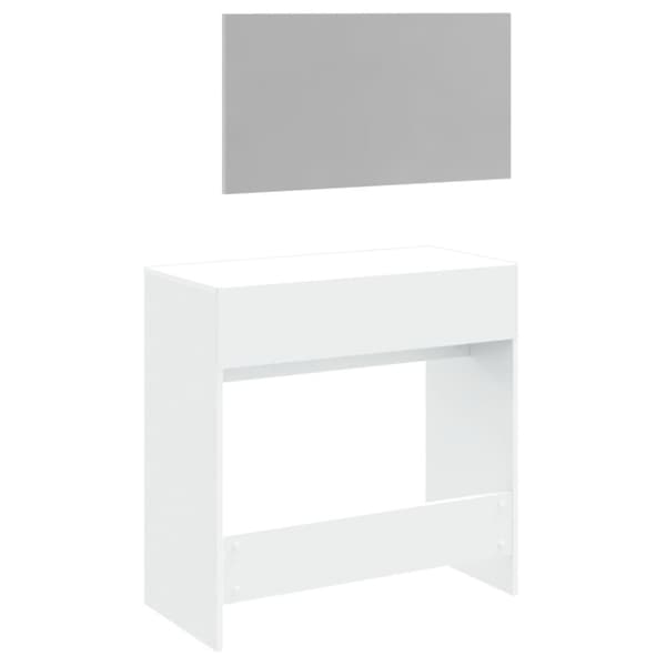 vidaXL makeupbord med spejl 80x39x80 cm hvid -  Sminkebord