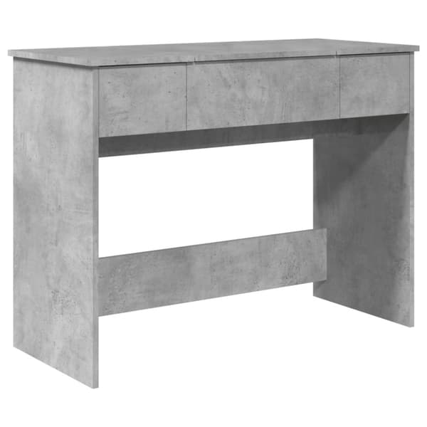 vidaXL Sminkbord med spegel betonggrå 100x45x76 cm - Toalettbord