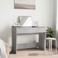 Miniatyrbild 4 av 11: vidaXL Sminkbord med spegel betonggrå 100x45x76 cm -  Toalettbord