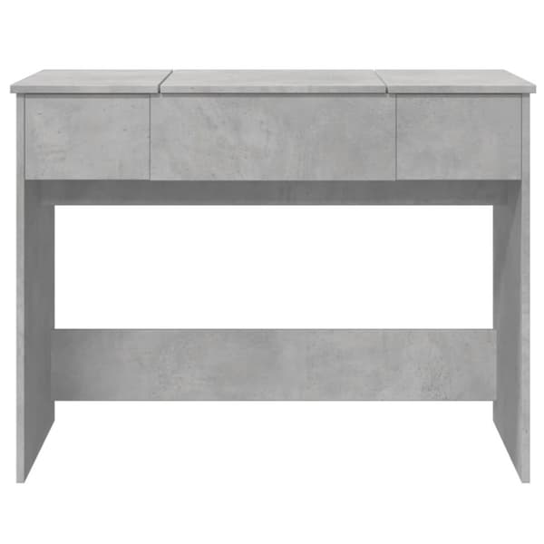 vidaXL Sminkbord med spegel betonggrå 100x45x76 cm - Toalettbord