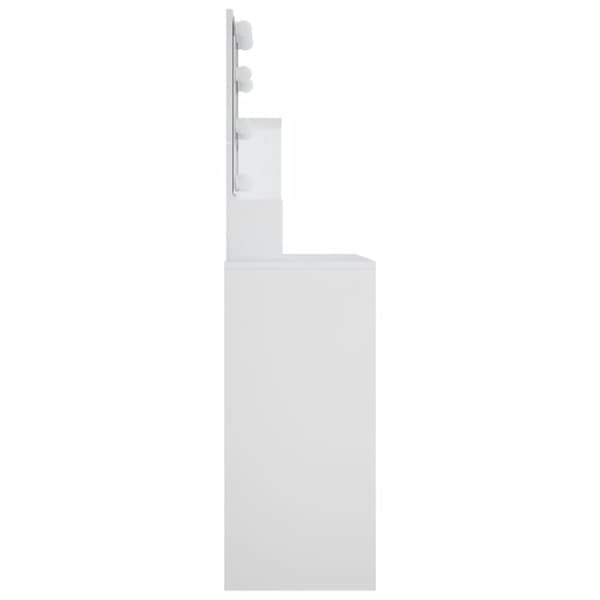 The Living Store Peilipöytä LED-valoilla valkoinen 86,5x35x136 cm -  Makuuhuoneen kampauspöydät