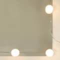 Miniatyrbild 4 av 11: The Living Store Sminkbord med LED brun ek 74,5x40x141 cm -  Toalettbord