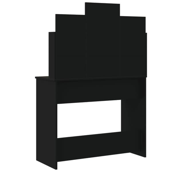 The Living Store Sminkbord med LED svart 96x40x142 cm -  Toalettbord