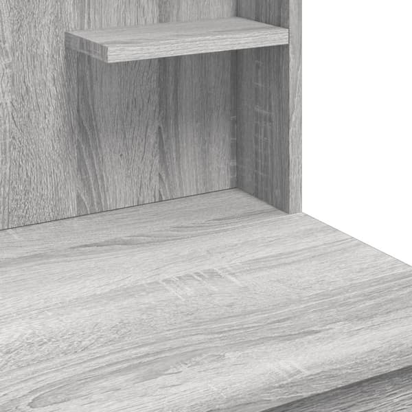 The Living Store makeupbord med LED-lys 96x40x142 cm grå sonoma-eg -  Sminkebord