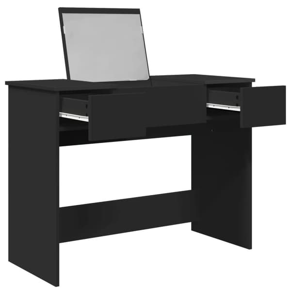 The Living Store Peilipöytä musta 100x45x76 cm - Makuuhuoneen kampauspöydät