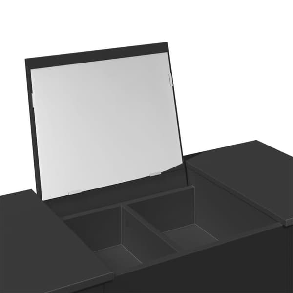 The Living Store Peilipöytä musta 100x45x76 cm - Makuuhuoneen kampauspöydät