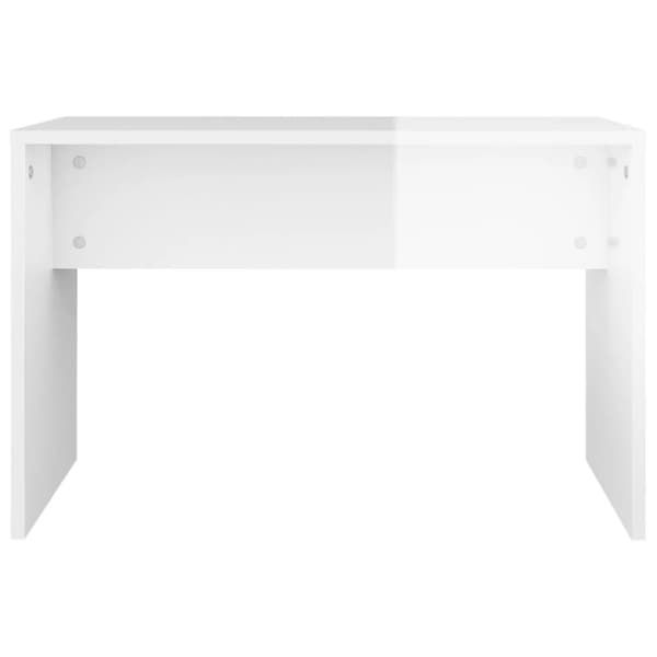 The Living Store Sminkbord set vit högglans 86,5x35x136 cm -  Toalettbord