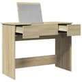 Miniatyrbillede 5 af 11: The Living Store makeupbord med spejl 100x45x76 cm sonoma-eg -  Sminkebord