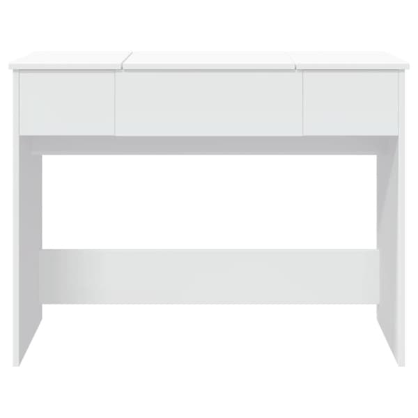 The Living Store makeupbord med spejl 100x45x76 cm hvid - Sminkebord