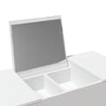 Miniatyrbillede 9 af 11: The Living Store makeupbord med spejl 100x45x76 cm hvid -  Sminkebord