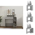 Miniatyrbild 1 av 11: Toalettbord - Living Spegelskåp med LED grå sonoma 86,5x35x136 cm