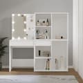 Miniatyrbild 2 av 11: Toalettbord - Living Sminkbord LED med 2 skåp vit konstruerat trä