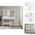 Miniatyrbild 1 av 11: Toalettbord - Living Sminkbord LED med 2 skåp vit konstruerat trä