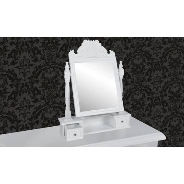 Toalettbord - Living Bordsspegel med justerbar rektangulär spegel MDF