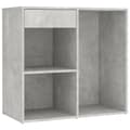 Miniatyrbild 10 av 11: Sminkbord LED med 2 skåp betonggrå konstruerat trä - Sminkbord Med LED - Toalettbord Med LED - Home & Living