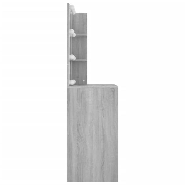 Sminkbord med LED grå sonoma 60x40x140 cm - Sminkbord - Toalettbord - Home & Living