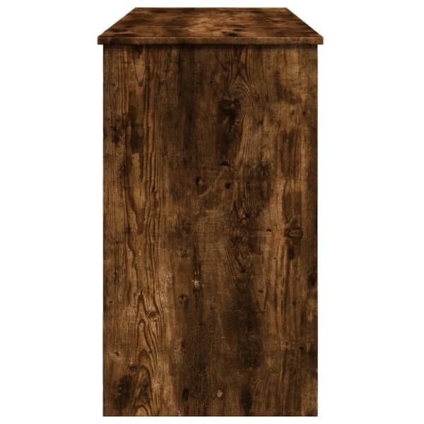 Sminkbord med spegel rökfärgad ek 100x45x76 cm