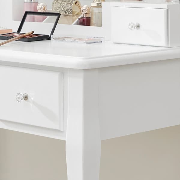 Rootz Flawless Makeup Vanity Set - Beauty Station - Kosmetiikkapöytä - MDF-rakenne - 80cm x 40cm x 139cm