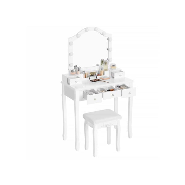 Rootz Flawless Makeup Vanity Set - Beauty Station - Kosmetiikkapöytä - MDF-rakenne - 80cm x 40cm x 139cm