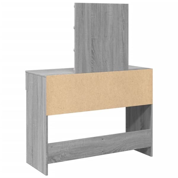 Peilipöytä LED-valoilla harmaa Sonoma 100x40x130 cm