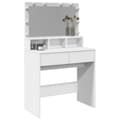 Pikkukuva 4 / 10: Peilipöytä LED-valoilla valkoinen 80x41x134,5 cm