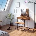 Miniatyrbild 4 av 4: Vicco Fyrk sminkbord, sminkbord, sminkbyrå, metallstomme