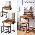 Miniatyrbild 1 av 4: Vicco Fyrk sminkbord, sminkbord, sminkbyrå, metallstomme