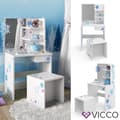 Miniatyrbild 1 av 4: Vicco sminkbord för barn, sminkbord för barn, sminkbord med pall, liten flicka