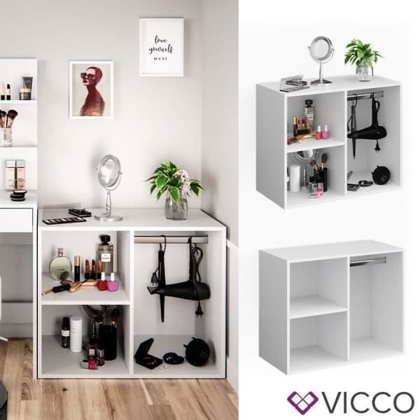 Vicco tillfälliga möbler, komplementmöbler till Isabelle sminkbord, skänk, byrå
