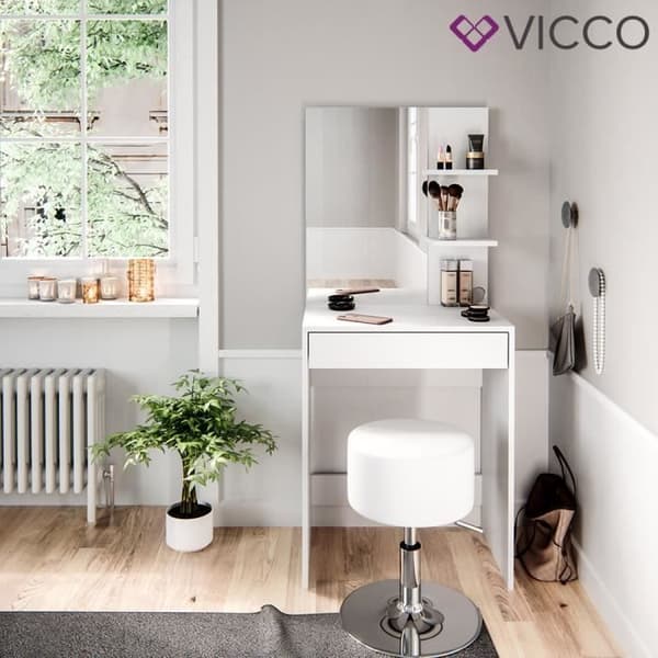 Vicco Isabelle sminkbord, sminkbord, sminkbyrå + pall