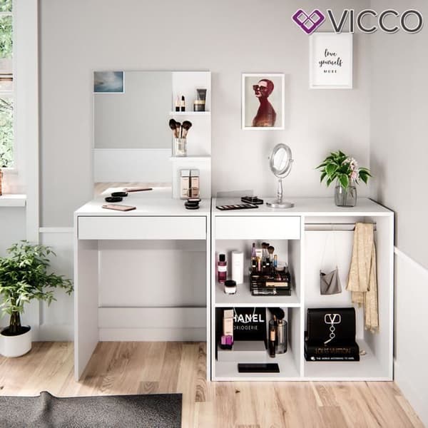 Vicco Isabelle sminkbord, sminkbord, sminkbyrå, sidomöbler, byrå