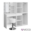 Miniatyrbild 2 av 4: Vicco Isabelle sminkbord, sminkbord, LED-belysning, pall, enstaka möbler