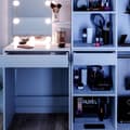 Miniatyrbild 5 av 6: Vicco Isabelle sminkbord, Vit, 140 cm med LED-belysning och skåp