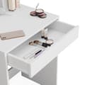 Miniatyrbild 6 av 6: Vicco Isabelle sminkbord, Vit, 140 cm med LED-belysning och skåp