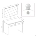 Miniatyrbild 3 av 6: Vicco Emma sminkbord, Vit, 120 cm med LED-belysning